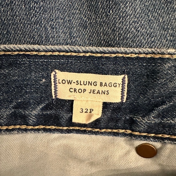 EUC Madewell Low-Slung Baggy Crop Jeans - size 32P - Picture 4 of 5